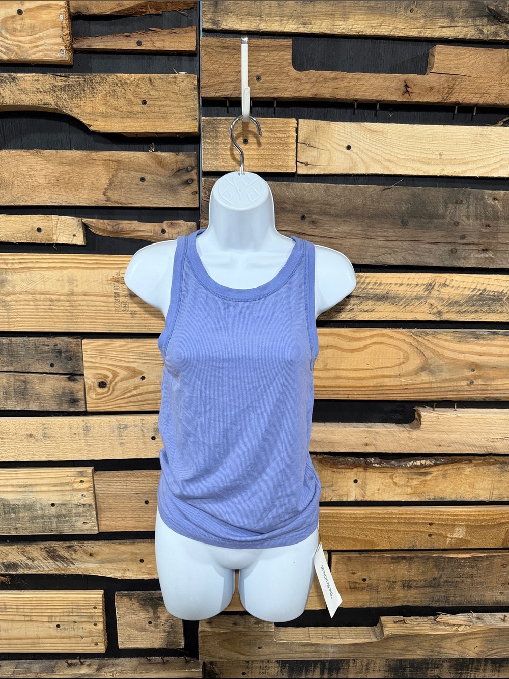 All‎ Saints Rina Ribbed Tank Top In Washed Blue Size 6